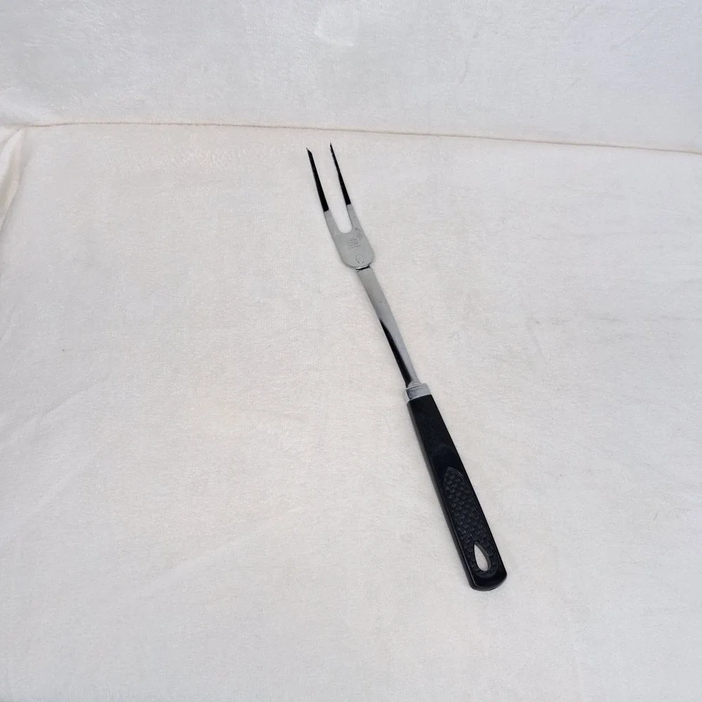 Vintage ECKO Meat Fork Made In USA Black Handle‎ Retro Kitchen Cooking Tool